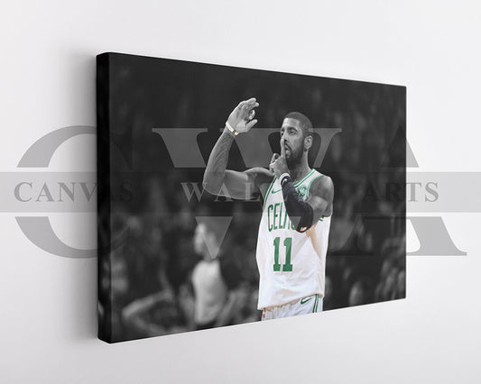 Kyrie Irving Black & White Canvas Art Basketball Canvas Wall Art