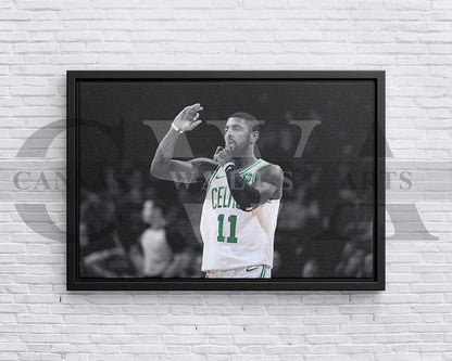 Kyrie Irving Black & White Canvas Art Basketball Canvas Wall Art