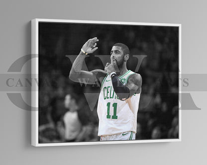 Kyrie Irving Black & White Canvas Art Basketball Canvas Wall Art