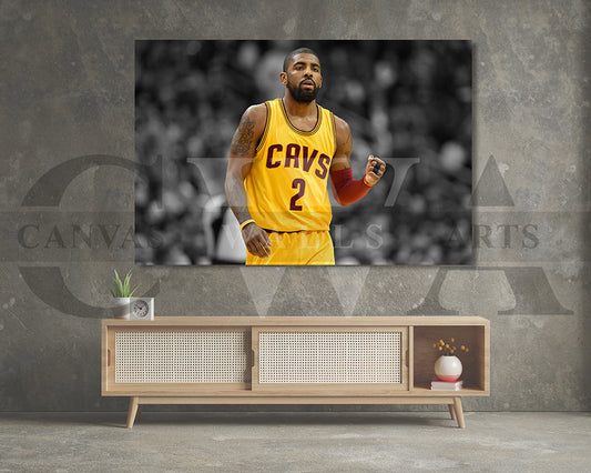 Kyrie Irving Black & White Canvas Art Basketball Canvas Wall Art