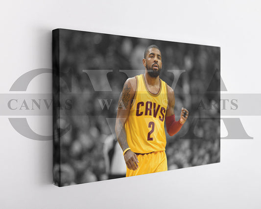 Kyrie Irving Black & White Canvas Art Basketball Canvas Wall Art