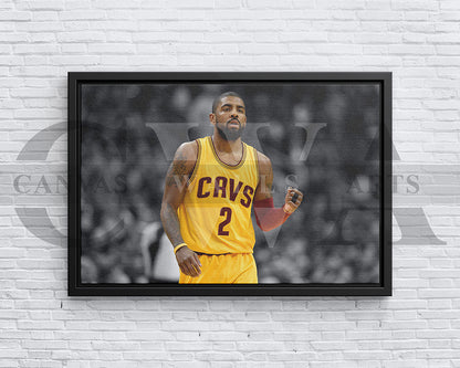 Kyrie Irving Black & White Canvas Art Basketball Canvas Wall Art