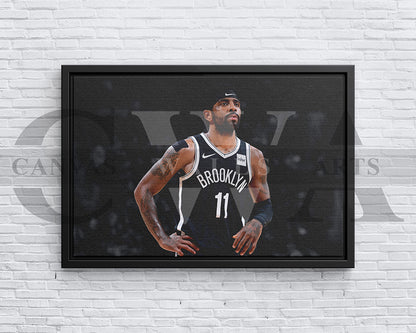 Kyrie Irving Black & White Canvas Art Basketball Canvas Wall Art
