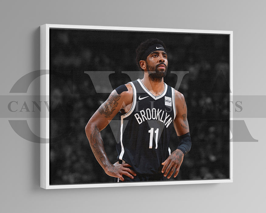 Kyrie Irving Black & White Canvas Art Basketball Canvas Wall Art