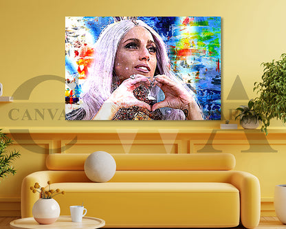 Lady Gaga Canvas Wall Art
