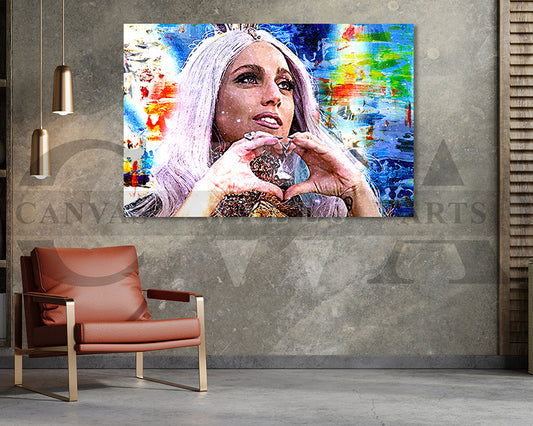 Lady Gaga Canvas Wall Art