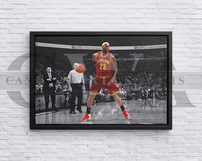 LeBron James Black & White Canvas Art Basketball Canvas Wall Art