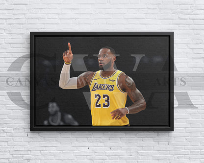 LeBron James Black & White Canvas Art Basketball Canvas Wall Art