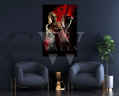 Leatherface Canvas Wall Art Movie Poster