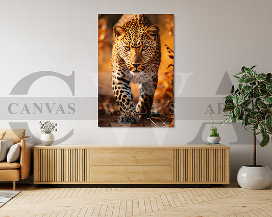 Leopard Canvas Wall Art Animal Poster Print
