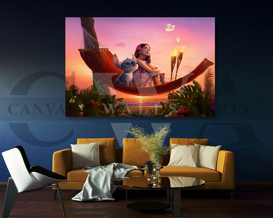 Lilo And Stitch Canvas Wall Decor