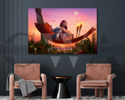 Lilo And Stitch Canvas Wall Decor