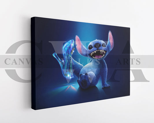Lilo And Stitch If The Shoe Fits Canvas Wall Art