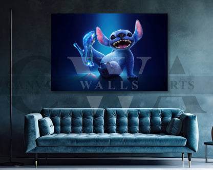 Lilo And Stitch If The Shoe Fits Canvas Wall Art