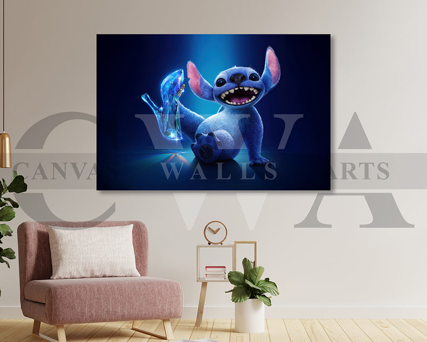 Lilo And Stitch If The Shoe Fits Canvas Wall Art