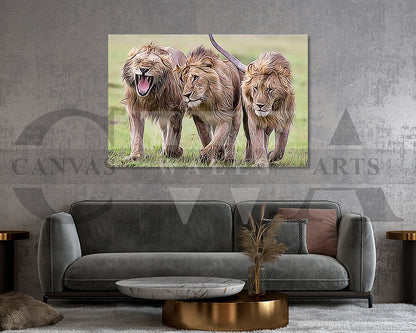 Lion Painting Canvas Wall Art Animal Poster Print