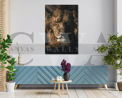Lion Canvas Wall Art Animal Poster Prints