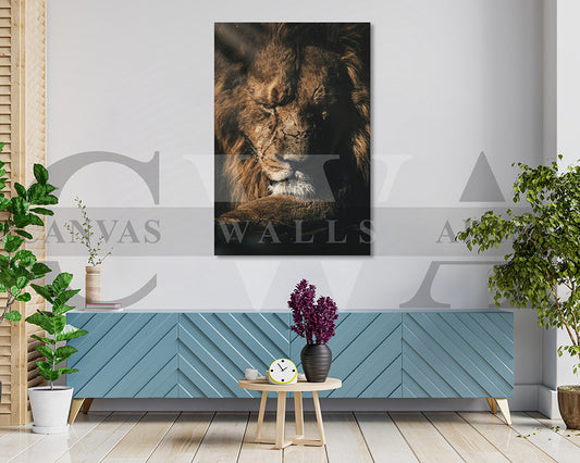 Lion Canvas Wall Art Animal Poster Prints