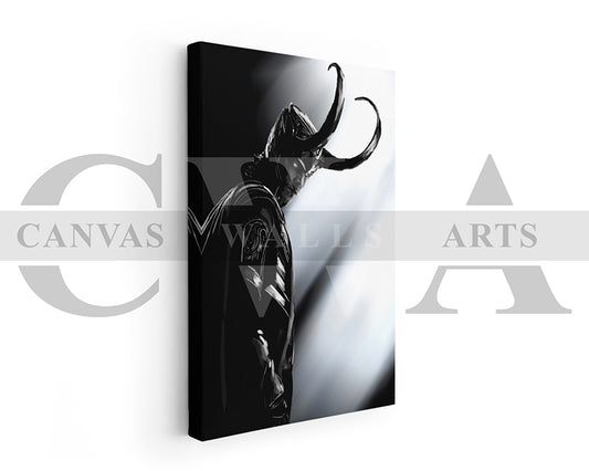 Loki Canvas Wall Art Abstract Movie Poster