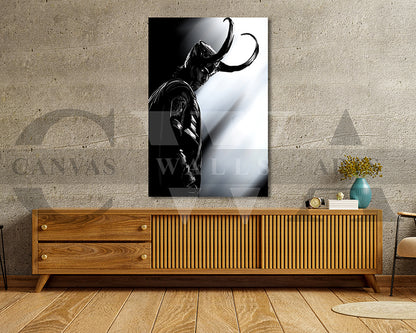 Loki Canvas Wall Art Abstract Movie Poster