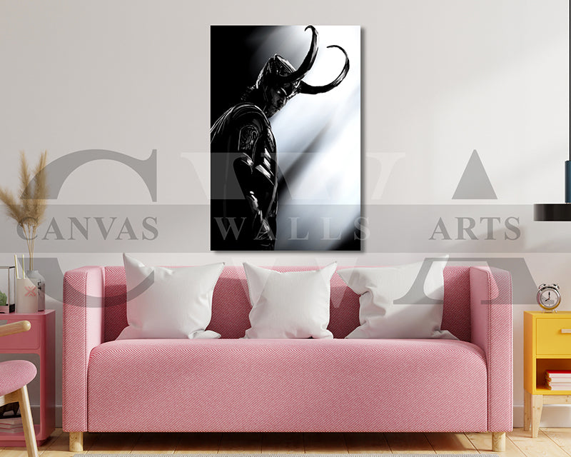 Loki Canvas Wall Art Abstract Movie Poster