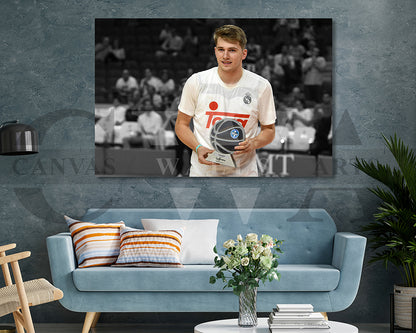 Luka Doncic Black & White Canvas Art Basketball Canvas Wall Art