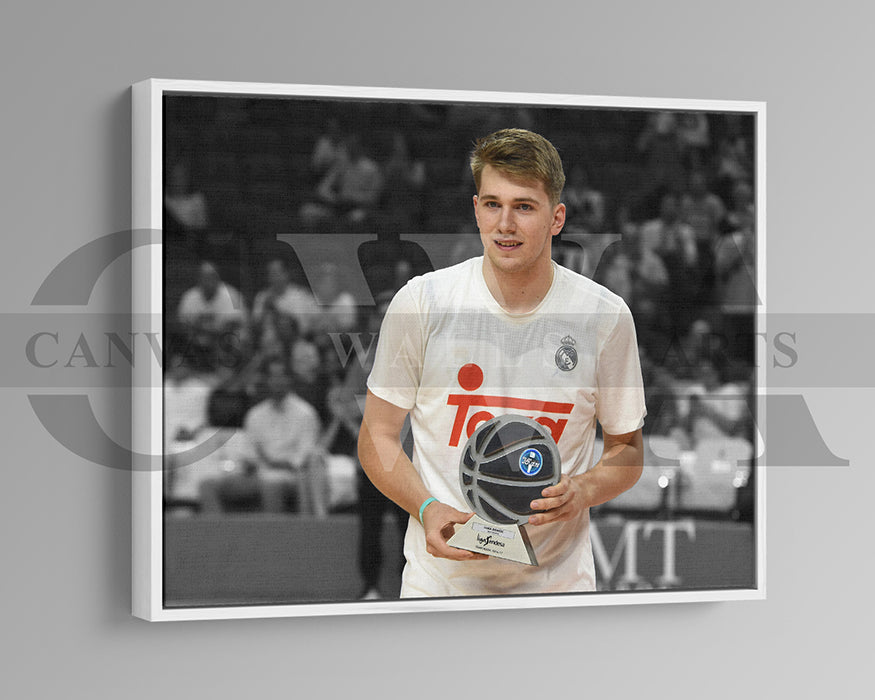 Luka Doncic Black & White Canvas Art Basketball Canvas Wall Art