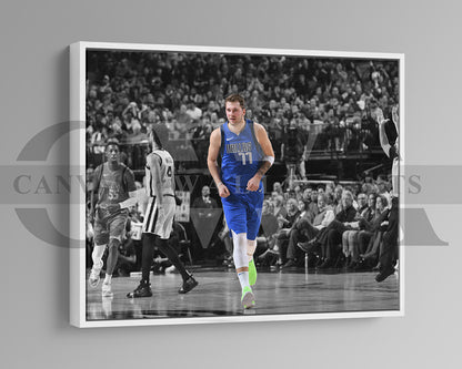 Luka Doncic Black & White Canvas Art Basketball Canvas Wall Art