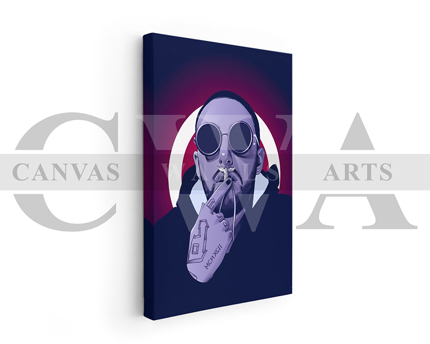 Mac Miller Neon Canvas Wall Art