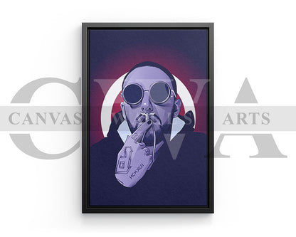 Mac Miller Neon Canvas Wall Art