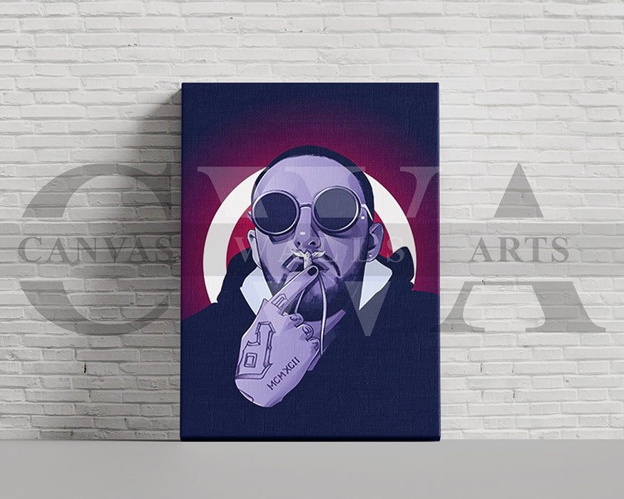 Mac Miller Neon Canvas Wall Art