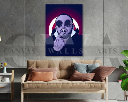Mac Miller Neon Canvas Wall Art