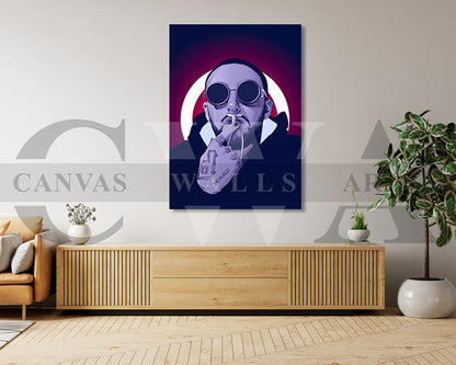 Mac Miller Neon Canvas Wall Art