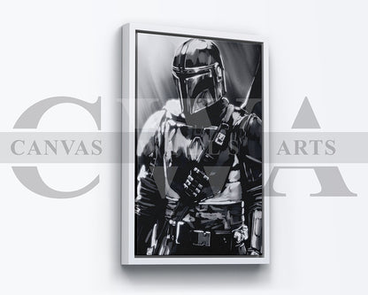 Mandalorian Canvas Wall Art Abstract Movie Poster