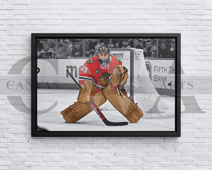Marc-André Fleury Black & White Canvas Art Ice hockey Canvas Wall Art