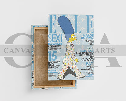 Marge Simpson Fashion Week Canvas Print