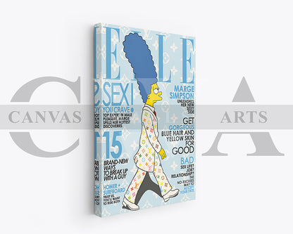 Marge Simpson Fashion Week Canvas Print