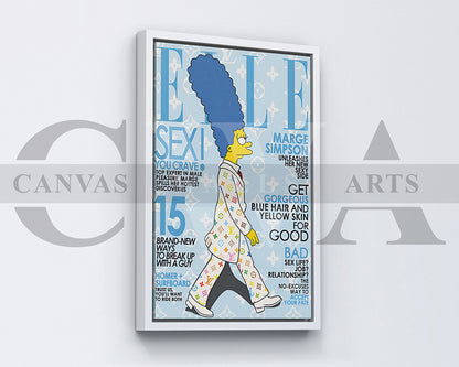 Marge Simpson Fashion Week Canvas Print