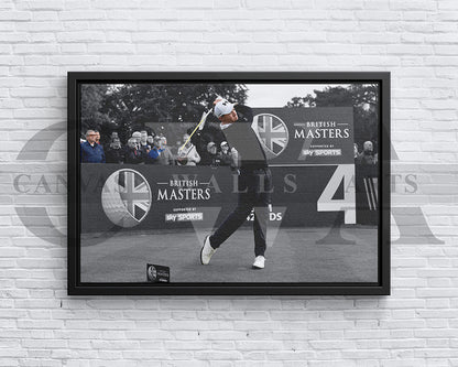 Matthew Fitzpatrick Black & White Canvas Art Golf Canvas Wall Art