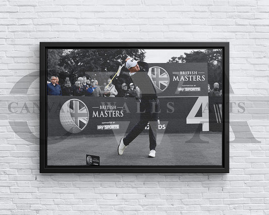 Matthew Fitzpatrick Black & White Canvas Art Golf Canvas Wall Art
