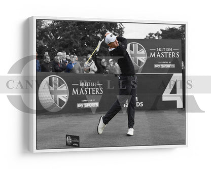 Matthew Fitzpatrick Black & White Canvas Art Golf Canvas Wall Art