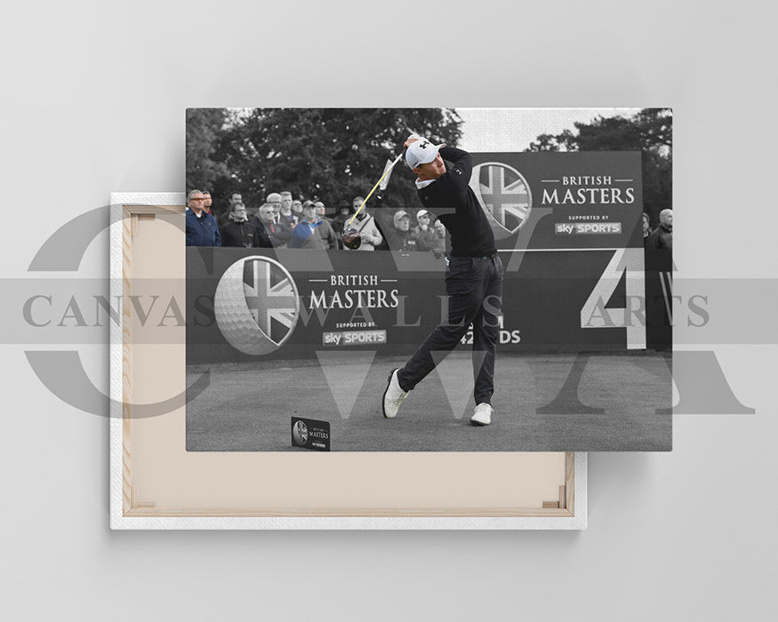 Matthew Fitzpatrick Black & White Canvas Art Golf Canvas Wall Art