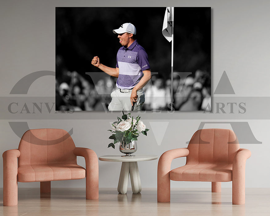 Matthew Fitzpatrick Black & White Canvas Art Golf Canvas Wall Art