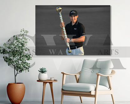Matthew Fitzpatrick Black & White Canvas Art Golf Canvas Wall Art