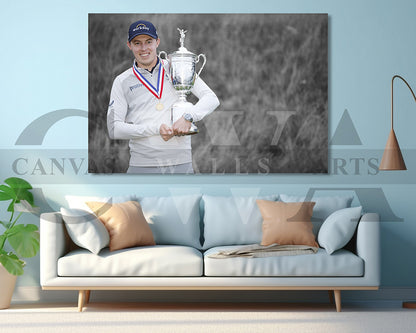 Matthew Fitzpatrick Black & White Canvas Art Golf Canvas Wall Art