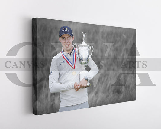 Matthew Fitzpatrick Black & White Canvas Art Golf Canvas Wall Art