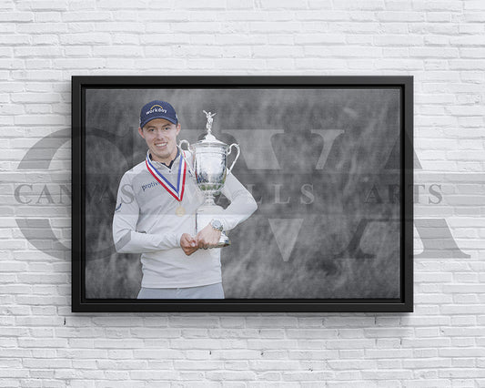 Matthew Fitzpatrick Black & White Canvas Art Golf Canvas Wall Art
