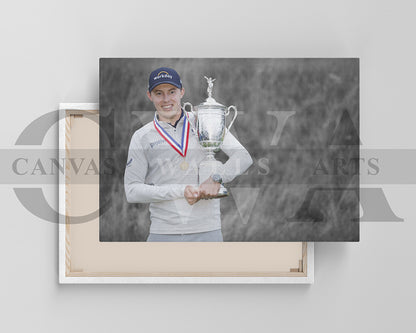 Matthew Fitzpatrick Black & White Canvas Art Golf Canvas Wall Art