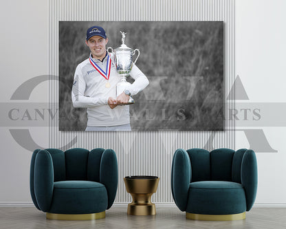 Matthew Fitzpatrick Black & White Canvas Art Golf Canvas Wall Art