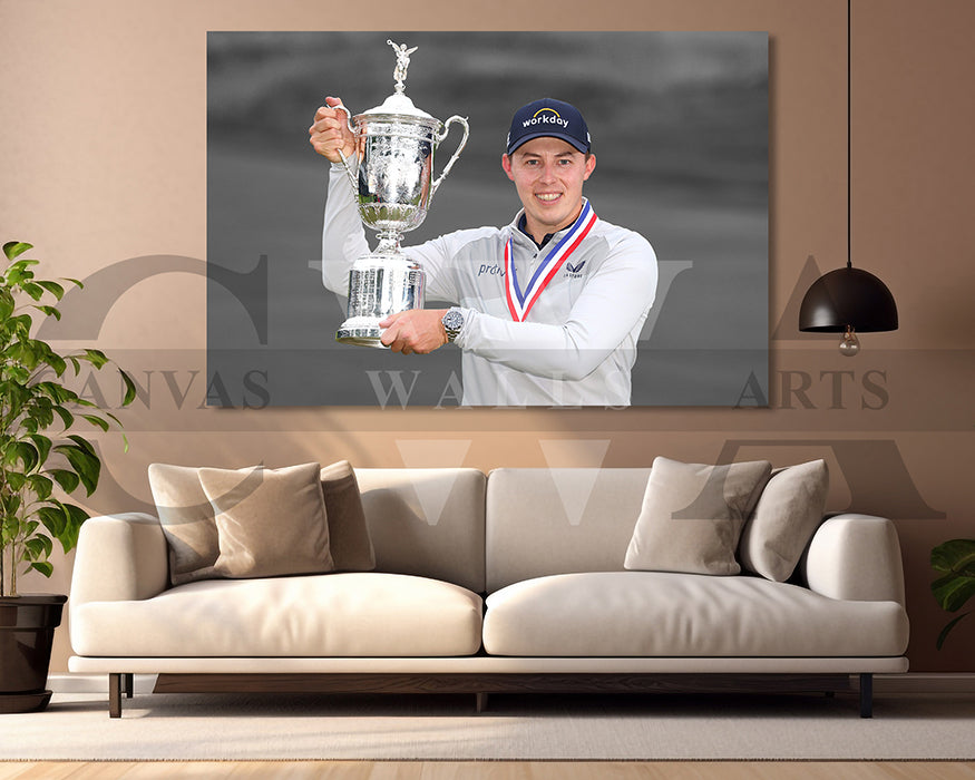 Matthew Fitzpatrick Black & White Canvas Art Golf Canvas Wall Art